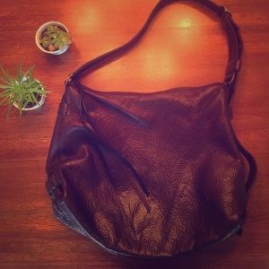 Amazing Banana Republic Brown Pebbled Leather Bag